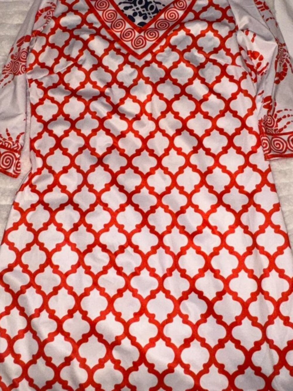 Gretchen Scott Dress Orange and white patterned dress